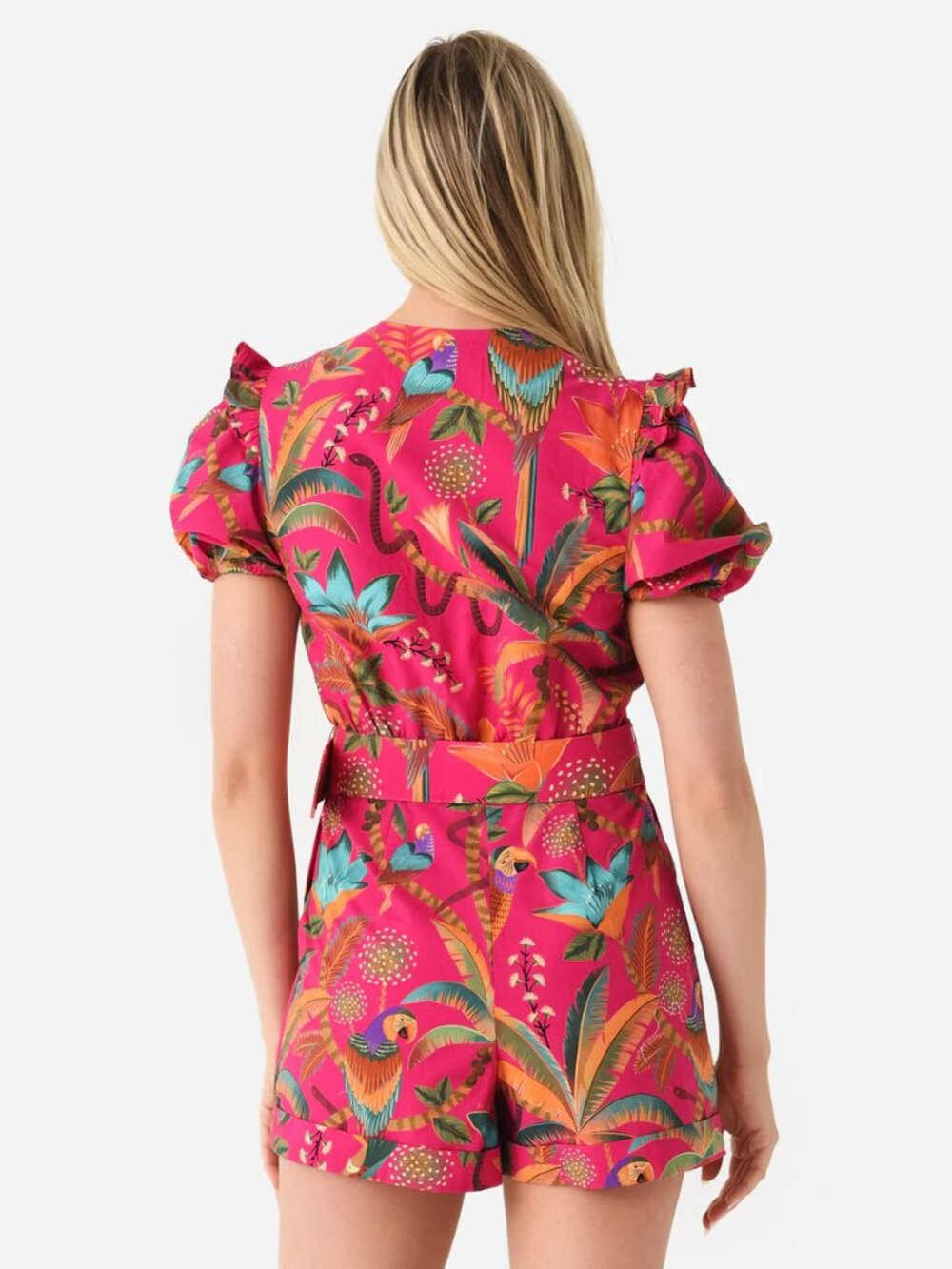 FARM Rio Macaw Party Romper with Belt - Picture 3 of 12